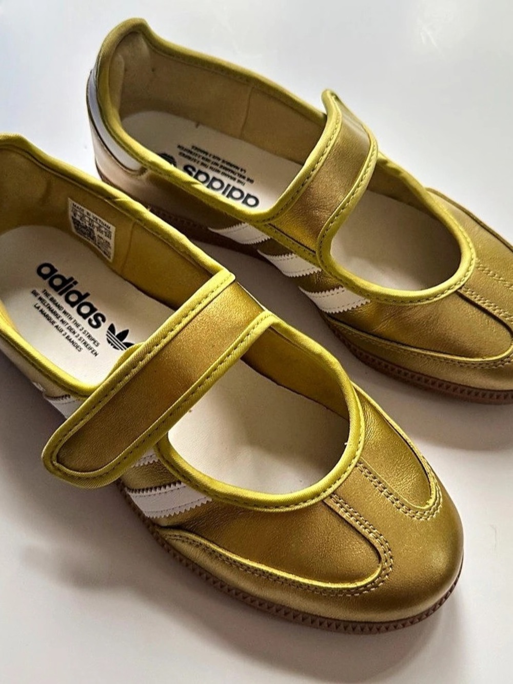 adidas Samba Jane Gold & White US 8